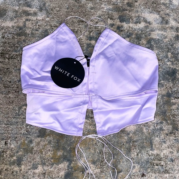 white fox boutique clean slate lilac top SMALL - Picture 3 of 3